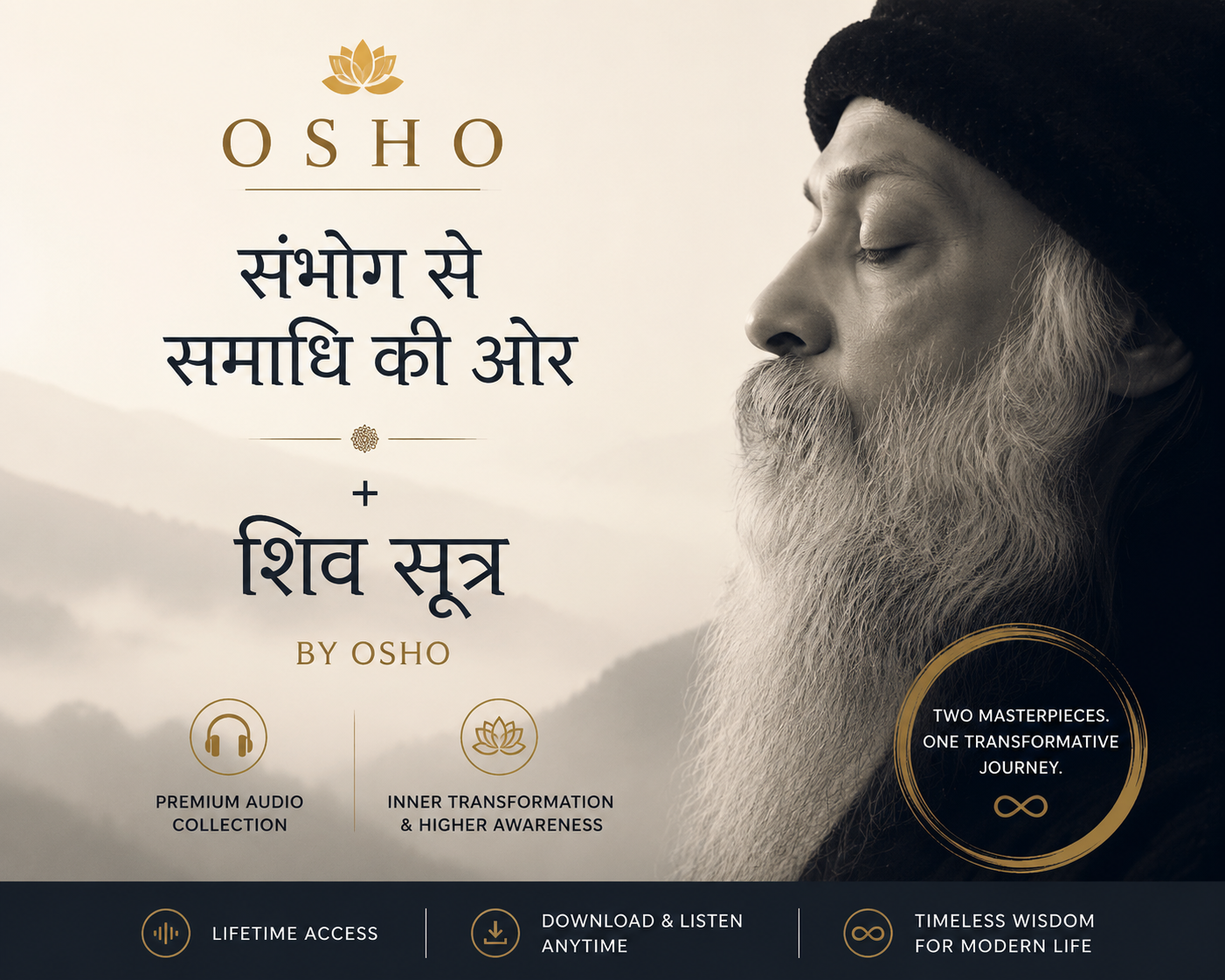 संभोग से समाधि की ओर + शिव सूत्र | 40+ Hours of Transformative Discourses